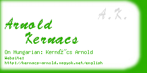 arnold kernacs business card